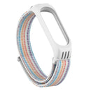 For Xiaomi Mi Band 5/4/3 Texture Case Hook and Loop Fastener Watch Band(Rainbow Bar)