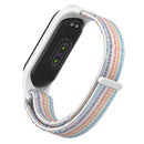 For Xiaomi Mi Band 5/4/3 Texture Case Hook and Loop Fastener Watch Band(Rainbow Bar)