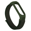For Xiaomi Mi Band 5/4/3 Texture Case Hook and Loop Fastener Watch Band(Army Green)