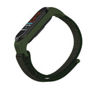 For Xiaomi Mi Band 5/4/3 Texture Case Hook and Loop Fastener Watch Band(Army Green)