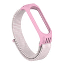 For Xiaomi Mi Band 5/4/3 Texture Case Hook and Loop Fastener Watch Band(Pearl Powder)