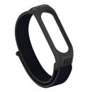 For Xiaomi Mi Band 5/4/3 Texture Case Hook and Loop Fastener Watch Band(Black Sand)