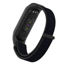 For Xiaomi Mi Band 5/4/3 Texture Case Hook and Loop Fastener Watch Band(Black Sand)