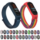 For Xiaomi Mi Band 5/4/3 Texture Case Hook and Loop Fastener Watch Band(Pearl Powder)