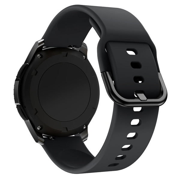 22mm For Huawei Watch GT2e/GT/GT2 46MM Color Buckle Silicone Watch Band (Black)