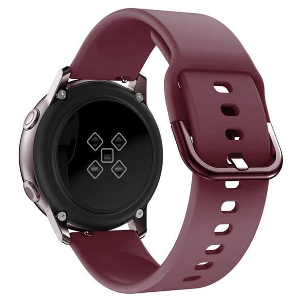 22mm For Huawei Watch GT2e/GT/GT2 46MM Color Buckle Silicone Watch Band (Wine Red)