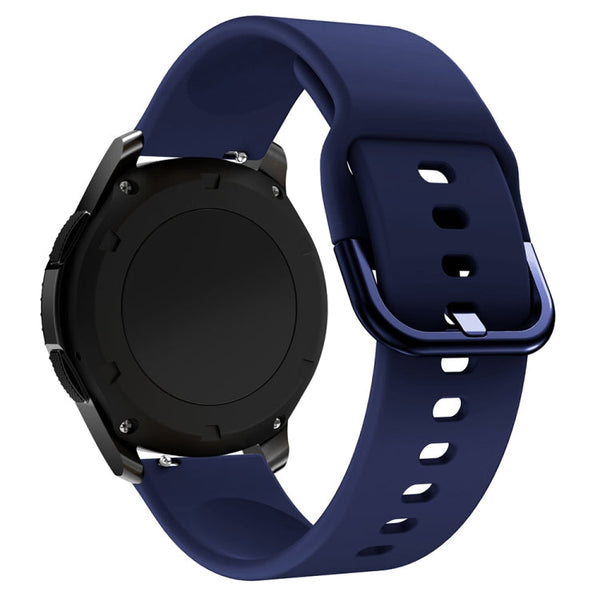 22mm For Huawei Watch GT2e/GT/GT2 46MM Color Buckle Silicone Watch Band (Midnight Blue)