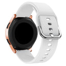 20mm For Huawei Watch GT2 42MM / Amazfit BipS 2 Youth Version Color Buckle Silicone Watch Band(White)
