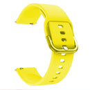 20mm For Huawei Watch GT2 42MM / Amazfit BipS 2 Youth Version Color Buckle Silicone Watch Band(Yellow)