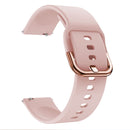 20mm For Huawei Watch GT2 42MM / Amazfit BipS 2 Youth Version Color Buckle Silicone Watch Band(Pink)