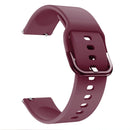 20mm For Huawei Watch GT2 42MM / Amazfit BipS 2 Youth Version Color Buckle Silicone Watch Band(Wine Red)