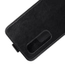 For OPPO Find X2 Pro R64 Texture Single Vertical Flip Leather Protective Case with Card Slots & Photo Frame(Black)