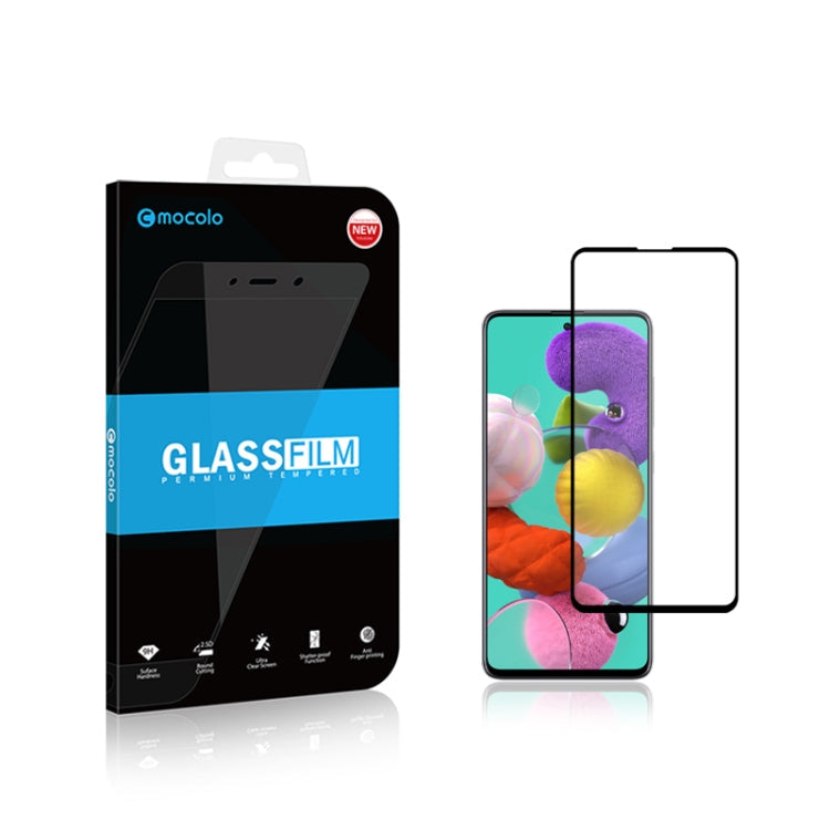 For Samsung Galaxy A51 5G 2 PCS mocolo 0.33mm 9H 2.5D Full Glue Tempered Glass Film