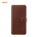 For Samsung Galaxy A31 ENKAY Hat-Prince Horizontal Flip Leather Case with Holder & Card Slots & Wallet(Brown)