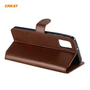 For Samsung Galaxy A31 ENKAY Hat-Prince Horizontal Flip Leather Case with Holder & Card Slots & Wallet(Brown)