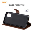 For Samsung Galaxy A31 ENKAY Hat-Prince Horizontal Flip Leather Case with Holder & Card Slots & Wallet(Brown)
