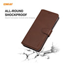 For Samsung Galaxy A31 ENKAY Hat-Prince Horizontal Flip Leather Case with Holder & Card Slots & Wallet(Brown)