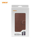 For Samsung Galaxy A31 ENKAY Hat-Prince Horizontal Flip Leather Case with Holder & Card Slots & Wallet(Brown)