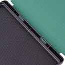 For Samsung Galaxy S6 Lite P610 Honeycomb Ventilation Foldable Deformation Horizontal Flip PU Leather Case with 3-Folding Holder & Pen Slot & Smart Sleep / Wake-up(Dark Night Green)