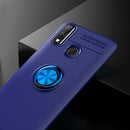 For Huawei Y8S Metal Ring Holder 360 Degree Rotating TPU Case(Blue+Blue)