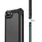 For iPhone 7 & 8 & 6 & 6s Transparent Carbon Fiber Texture Rugged Full Body TPU+PC Scratch-Resistant Shockproof Case(Black)