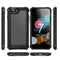 For iPhone 7 & 8 & 6 & 6s Transparent Carbon Fiber Texture Rugged Full Body TPU+PC Scratch-Resistant Shockproof Case(Black)