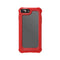 For iPhone 7 & 8 & 6 & 6s Transparent Carbon Fiber Texture Rugged Full Body TPU+PC Scratch-Resistant Shockproof Case(Red)