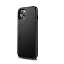 For iPhone 12 mini Shockproof Rugged Armor Protective Case with Card Slot(Black)