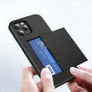 For iPhone 12 mini Shockproof Rugged Armor Protective Case with Card Slot(Black)