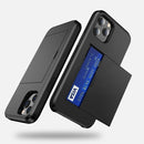 For iPhone 12 mini Shockproof Rugged Armor Protective Case with Card Slot(Black)