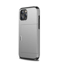 For iPhone 12 mini Shockproof Rugged Armor Protective Case with Card Slot(Grey)