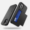 For iPhone 12 Pro Max Shockproof Rugged Armor Protective Case with Card Slot(Black)