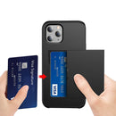For iPhone 12 Pro Max Shockproof Rugged Armor Protective Case with Card Slot(Black)