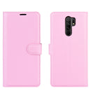 For Xiaomi Redmi 9 Litchi Texture Horizontal Flip Protective Case with Holder & Card Slots & Wallet(Pink)