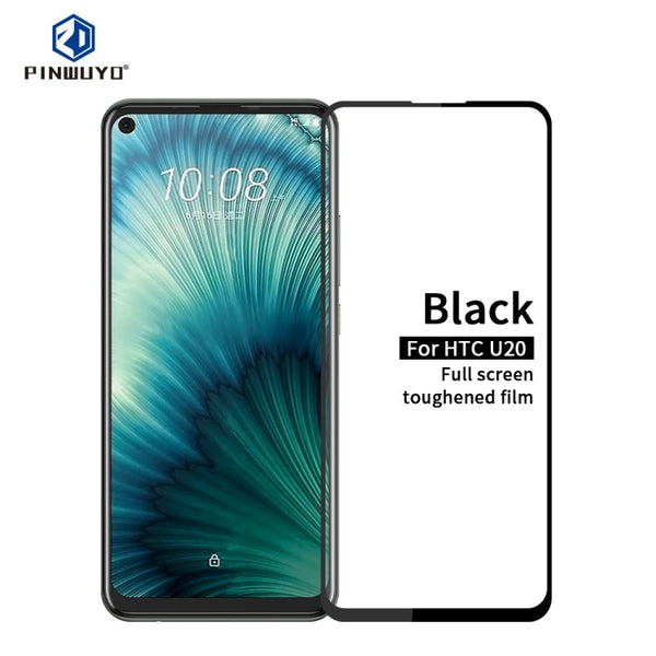 For HTC U20 PINWUYO 9H 2.5D Full Screen Tempered Glass Film(Black)