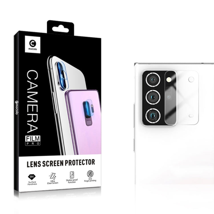 For Samsung Galaxy Note20 Ultra 2pcs mocolo 0.15mm 9H 2.5D Round Edge Rear Camera Lens Tempered Glass Film