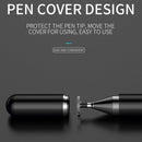 Imitation Porcelain 2 in 1 Mobile Phone Touch Screen Capacitive Pen for Apple / Huawei / Xiaomi / Samsung(Black)