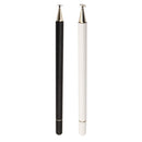 Imitation Porcelain 2 in 1 Mobile Phone Touch Screen Capacitive Pen for Apple / Huawei / Xiaomi / Samsung(Black)