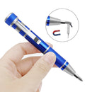 8 in 1 Portable Pen With Magnetic Multi-function Screwdriver Set for Mobile Phone and Computer Maintenance Tool(blue)