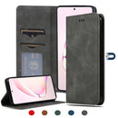 For Samsung Galaxy Note 10 Lite/A81 Retro Skin Feel Business Magnetic Horizontal Flip Leather Case(Dark Grey)