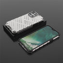 For iPhone 12 Pro Max Shockproof Honeycomb PC + TPU Case(White)