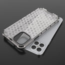 For iPhone 12 Pro Max Shockproof Honeycomb PC + TPU Case(White)