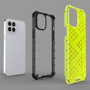 For iPhone 12 Pro Max Shockproof Honeycomb PC + TPU Case(White)