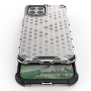For iPhone 12 Pro Max Shockproof Honeycomb PC + TPU Case(White)