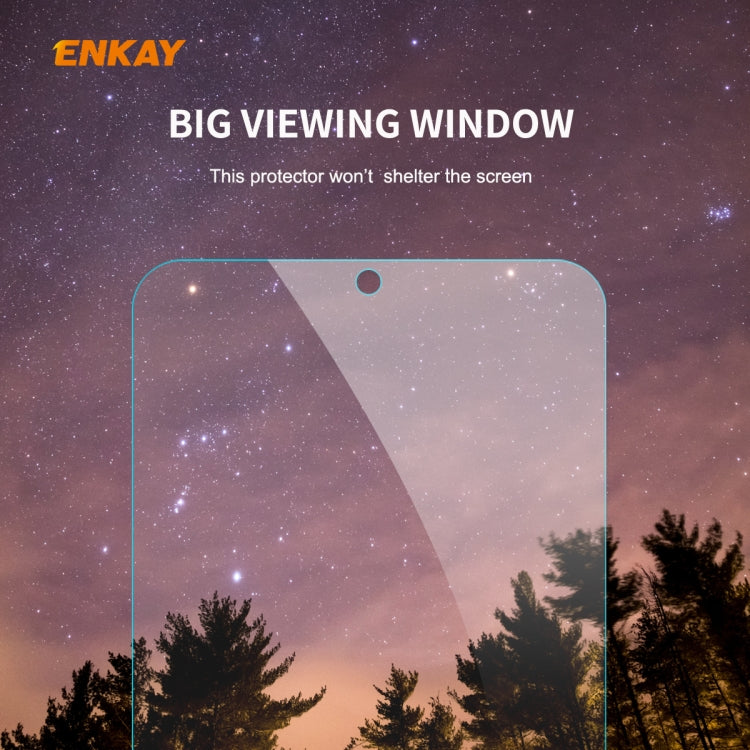 For Samsung Galaxy A10s 2 PCS ENKAY Hat-Prince 0.26mm 9H 2.5D Curved Edge Tempered Glass Film
