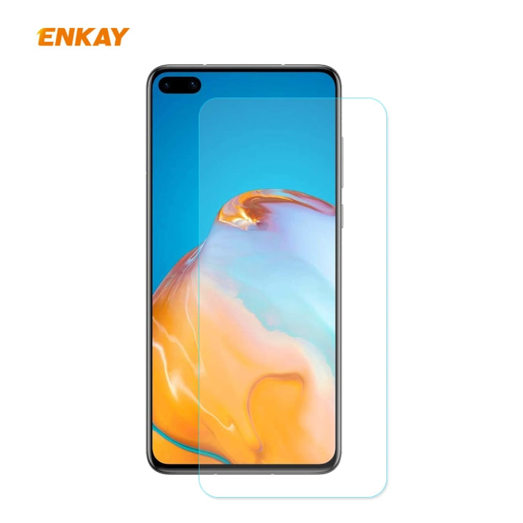 For Huawei P40 ENKAY Hat-Prince 0.26mm 9H 2.5D Curved Edge Tempered Glass Film
