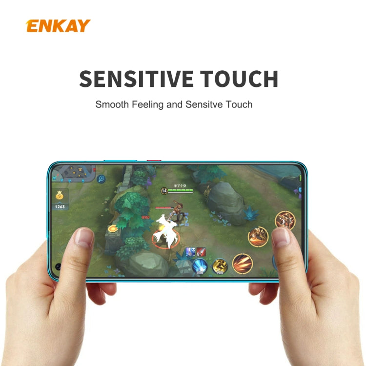 For Huawei P40 Lite ENKAY Hat-Prince 0.26mm 9H 2.5D Curved Edge Tempered Glass Film