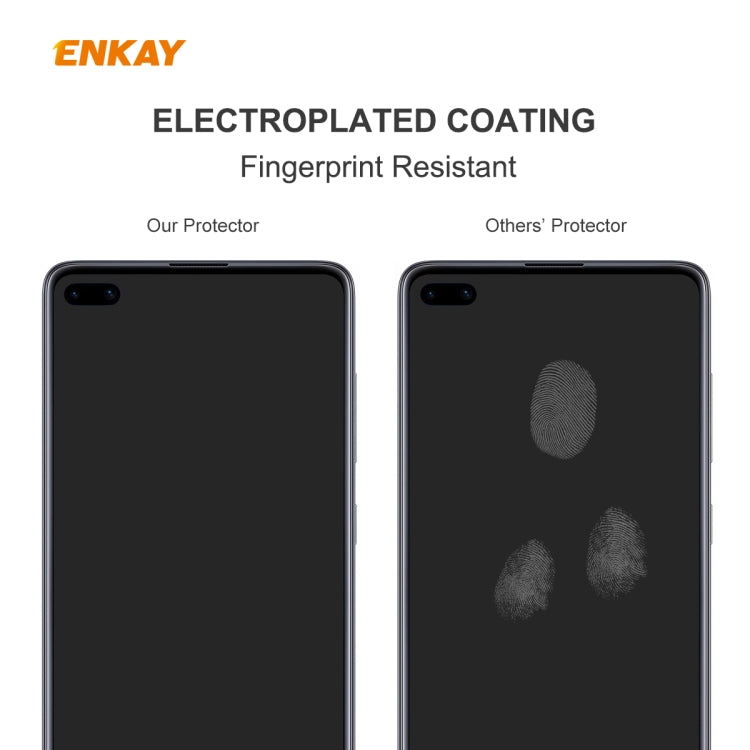 For Huawei P40 5 PCS ENKAY Hat-Prince 0.26mm 9H 2.5D Curved Edge Tempered Glass Film