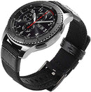 For Fossil Fossil Gen5 Carlyle Canvas Leather Nylon Watch Band(Black)