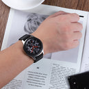 For Fossil Fossil Gen5 Carlyle Canvas Leather Nylon Watch Band(Black)